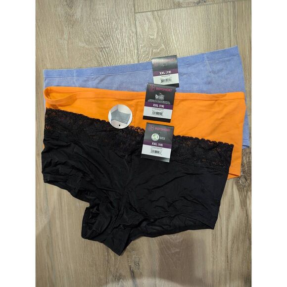 🥚3/30 NWT 3 pair No Boundaries Boyshort Panties XXL (19) - Picture 1 of 10